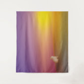 Tenture Lapin blanc mignon sur une colline herbeuse au lev (Devant)