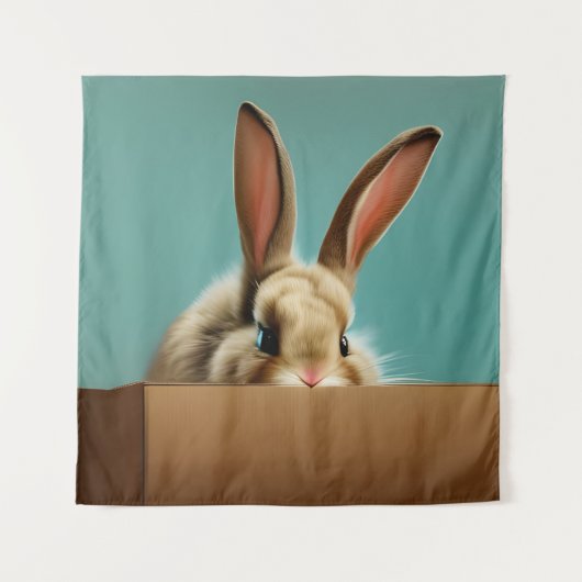 Tenture Lapin dans une boîte (Devant)