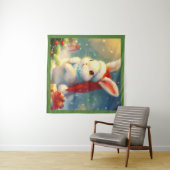 Tenture Lapin de Noël 2 (En situation (horizontale))