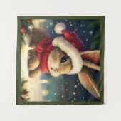 Tenture Lapin de Noël 4 (Devant (Horizontal))
