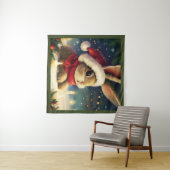 Tenture Lapin de Noël 4 (En situation (horizontale))