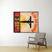 Tenture Lapin de Pâques Arc-en-ciel - Pâques (En situation (horizontale))