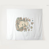 Tenture Lapin en fleurs (Devant (Horizontal))