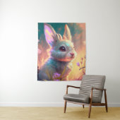 Tenture Lapin Lapin Animal Portrait Peinture Faune Art (En situation)