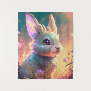 Tenture Lapin Lapin Animal Portrait Peinture Faune Art