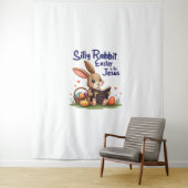 Tenture Lapin Silencieux Pâques est pour Jésus Conception (En situation)