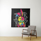 Tenture Lapin Urbain Néon (En situation)