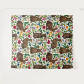 Tenture Lapins et fleur sauvage (Devant (Horizontal))