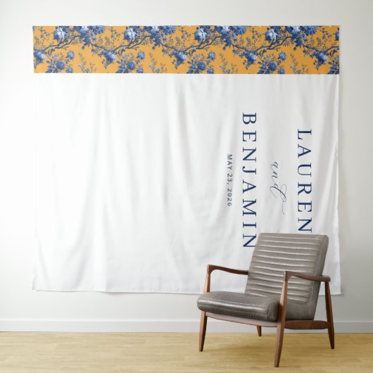 Tenture Lapis Rose Wedding (En situation (horizontale))