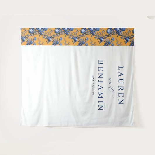 Tenture Lapis Rose Wedding (Devant (Horizontal))