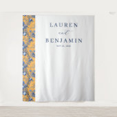 Tenture Lapis Rose Wedding (Devant)