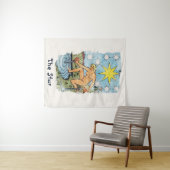 Tenture L'Aquarelle de la carte Star Tarot (En situation (horizontale))