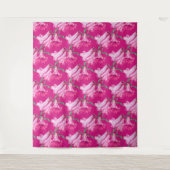 Tenture Large bright pink lily floral wedding backdrop (Devant)
