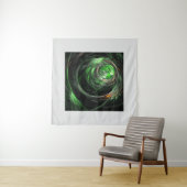 Tenture L'art Abstrait vert du monde entier (En situation (horizontale))