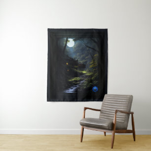 Tenture L'art conceptuel de Dwellers Forêts AI par Xzendor