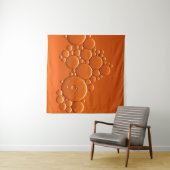 Tenture L'art des bulles orange (En situation)