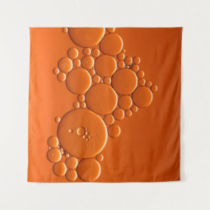 Tenture L'art des bulles orange