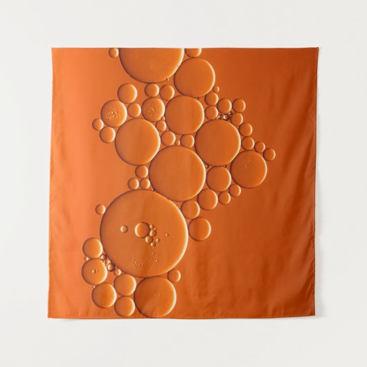 Tenture L'art des bulles orange (Devant)
