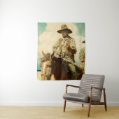 Tenture L'art western du maréchal sec par NC Wyeth (En situation)