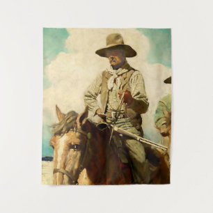 Tenture L'art western du maréchal sec par NC Wyeth