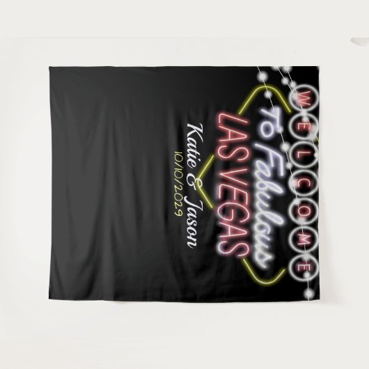 Tenture Las Vegas Mariage Photo Booth Reception fond (Devant (Horizontal))