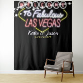 Tenture Las Vegas Mariage Photo Booth Reception fond (En situation)