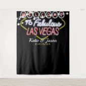 Tenture Las Vegas Mariage Photo Booth Reception fond (Devant)