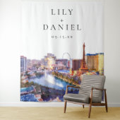 Tenture Las Vegas Skyline Wedding Photo Backdrop (En situation)