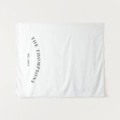 Tenture  Last Name Sign Wedding Bridal Dinner Runner Sign (Devant (Horizontal))