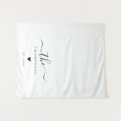 Tenture Last Name Sign Wedding Sweetheart Table Runner (Devant (Horizontal))