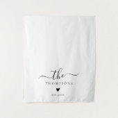 Tenture Last Name Sign Wedding Sweetheart Table Runner (Devant)