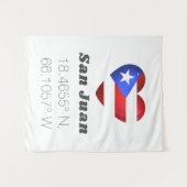 Tenture Latitude San Juan Porto Rico (Devant (Horizontal))