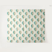 Tenture Latte Art dans de mignons cafés bleus (Devant (Horizontal))