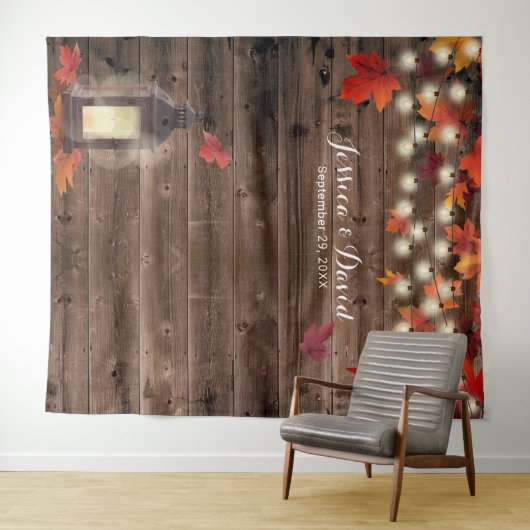 Tenture L'automne rustique Mariage de automne quitte le fo (En situation (horizontale))