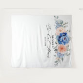 Tenture Lavage de bleu de marine Rose Pâle Dusty Bridal Sh (Devant (Horizontal))