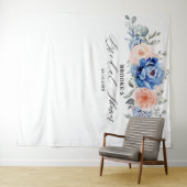 Tenture Lavage de robe de mariée rose poudré bleu marine (En situation (horizontale))