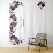 Tenture Lavande de luxe bleu rose Mariage Prop (En situation)