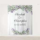 Tenture Lavande Eucalyptus Floral Mariage Fond de photo (Devant)
