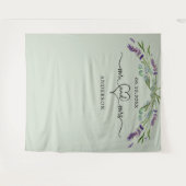 Tenture Lavande sauge vert M. mrs coeur mariage photo (Devant (Horizontal))