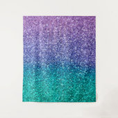 Tenture Lavande violet et Turquoise Aqua Green Sparkly Par (Devant)