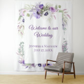 Tenture Lavande violette et anémones blanches Floral | Tap (En situation)