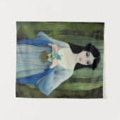 Tenture Lave-encre illustration de la belle femme à Woods (Devant (Horizontal))