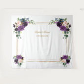 Tenture Lavender Floral Gold Frame Photo Booth Arrière-pla (Devant (Horizontal))