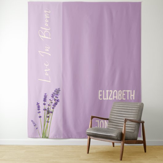 Tenture Lavender Love Mariage (En situation)