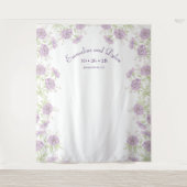 Tenture Lavender Purple Rose Wedding Photo Backdrop (Devant)