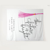 Tenture L'Avenir Est Clair Pink Tassel Moderne (Devant (Horizontal))