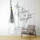 Tenture L'Avenir Est Lumineux Noir Tassel Moderne (En situation)