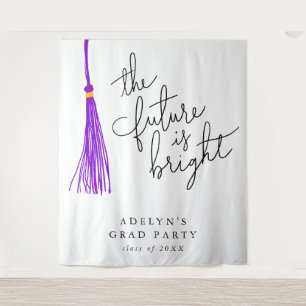 Tenture L'Avenir Est Lumineux Violet Tassel Moderne