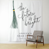 Tenture L'Avenir Est Vert Brillant Tassel Moderne (En situation)