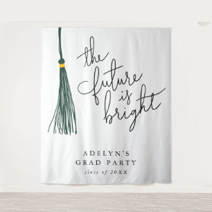 Tenture L'Avenir Est Vert Brillant Tassel Moderne